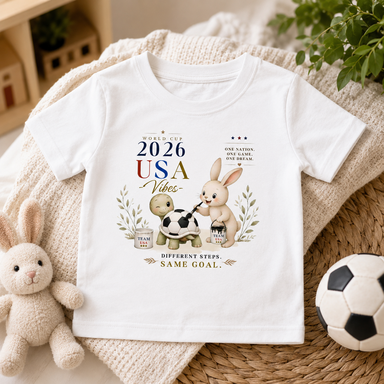 Turtle & Rabbit™ — Different Steps. Same Goal. | USA Vibes 2026 Baby jersey t-shirt
