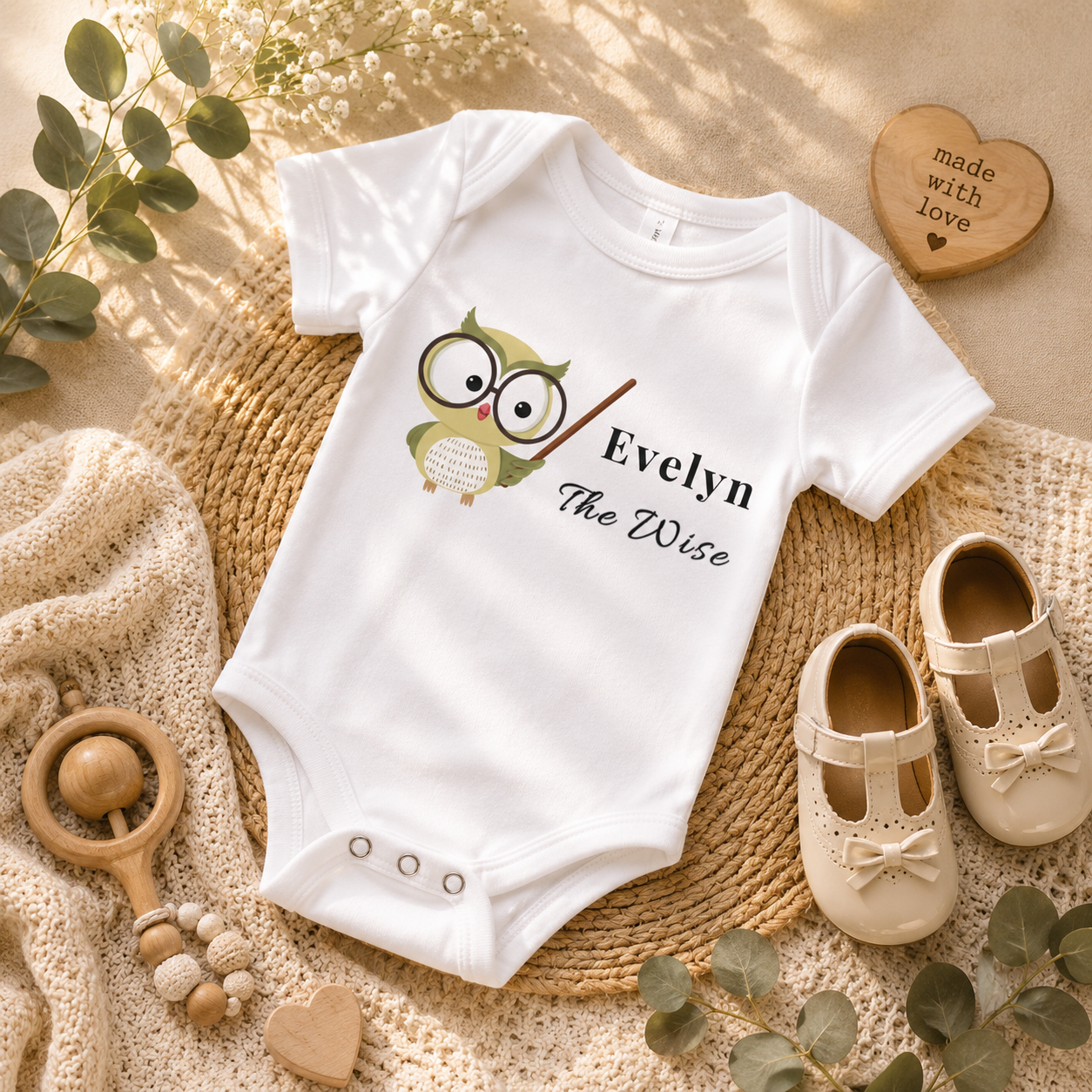 Evelyn The Wise - Baby short sleeve one piece