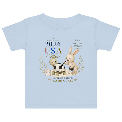 Turtle & Rabbit™ — Different Steps. Same Goal. | USA Vibes 2026 Baby jersey t-shirt