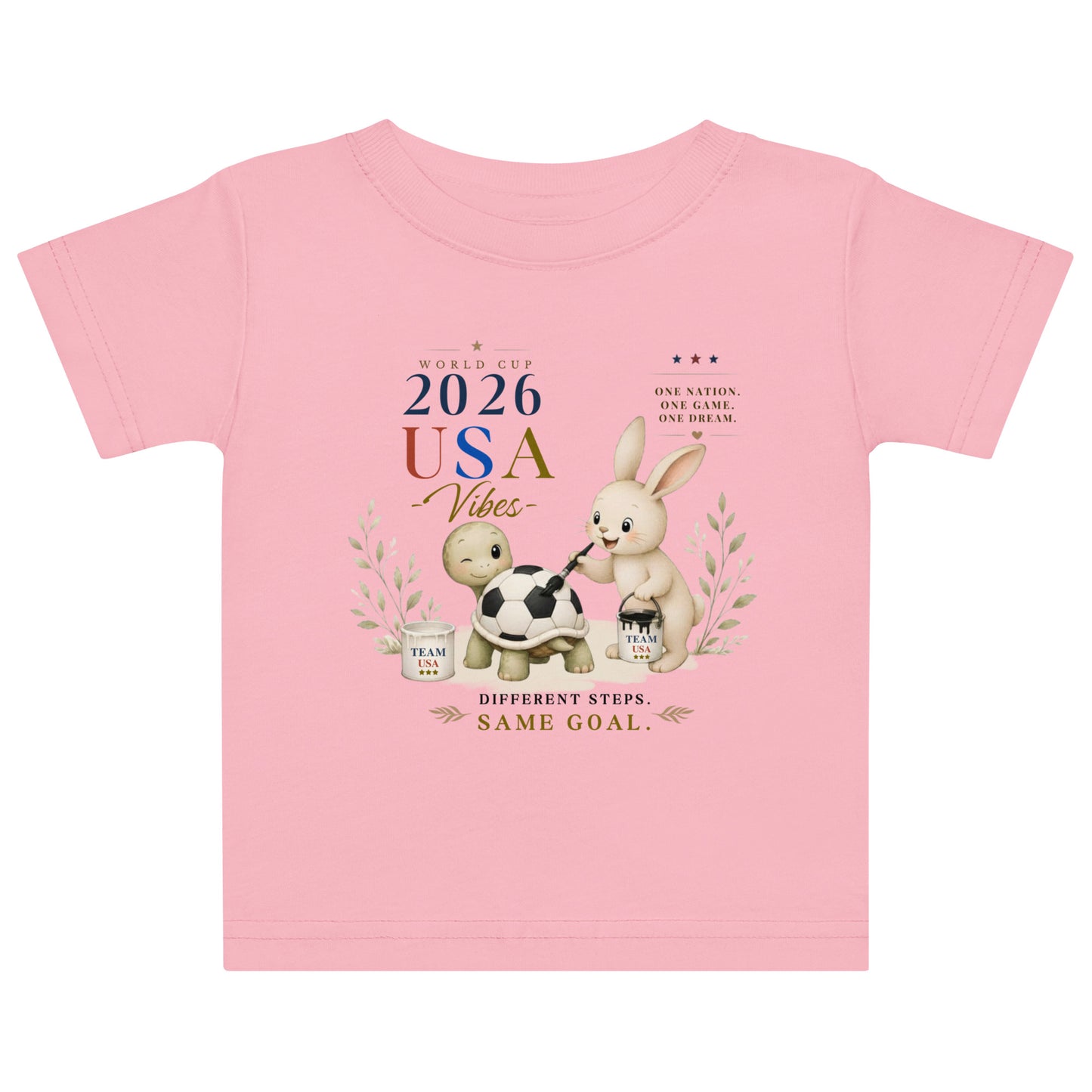 Turtle & Rabbit™ — Different Steps. Same Goal. | USA Vibes 2026 Baby jersey t-shirt