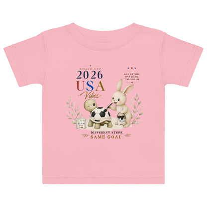 Turtle & Rabbit™ — Different Steps. Same Goal. | USA Vibes 2026 Baby jersey t-shirt